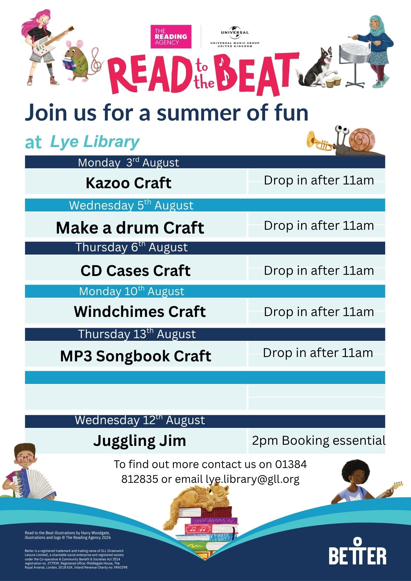 Lye Library - Summer Reading Challenge Activities 3-13 August 2026